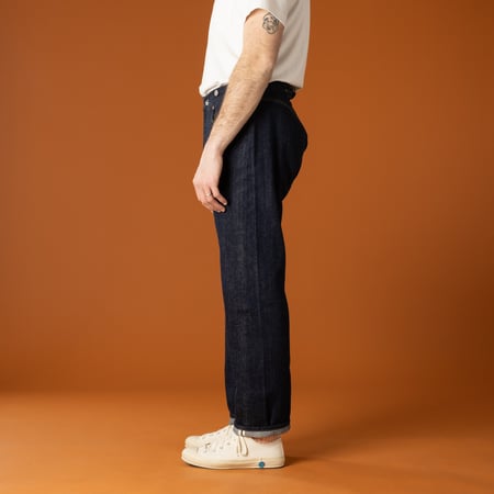 image worn side TCB No.2 Jeans Selvedge 1980 One Wash 11.4oz Selvedge