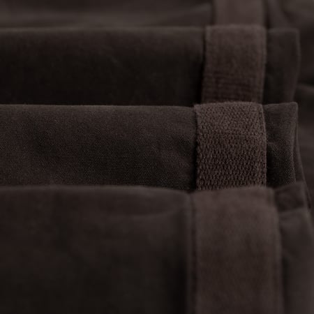 image flâneurs UNIVERSAL WORKS Oxford Pant Summer Canvas Licorice détail fabric