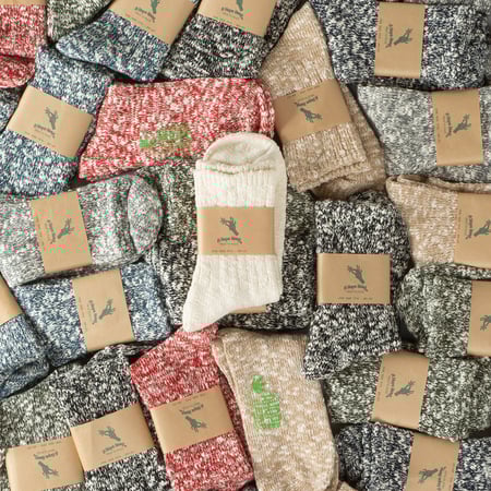 Image flâneurs chausettes en chanvre A Hemp Crew Socks colors