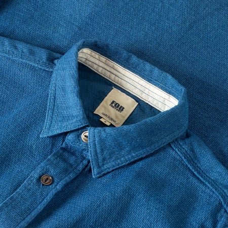 F3507 Indigo Panama Double Gauze Blue