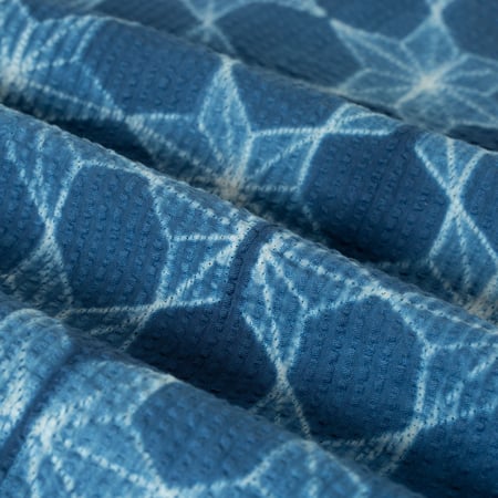 détail tissu flâneurs-Universal-Works-Road Shirt Needle Tie'N'Dye Indigo