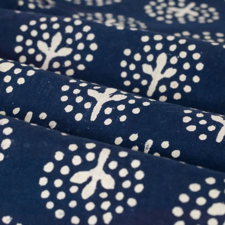image détail fabric flâneurs-Universal-Works-Road Shirt Magic Circle Print Navy