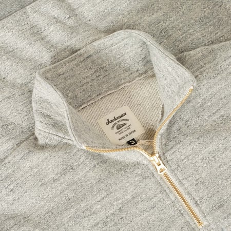 image détail col flâneurs JACKMAN  GG Sweat Half-Zip Heather Gray