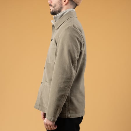 Front view image of flâneurs - Thumbnail of flâneurs - VETRA Clay French Moleskin Weaved Jacket (1)