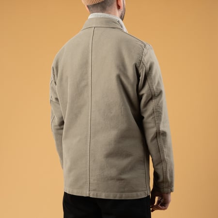 Front view image of flâneurs - Thumbnail of flâneurs - VETRA Clay French Moleskin Weaved Jacket (2)