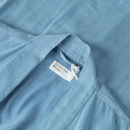Image détail col_Flaneurs_UNIVERSAL WORKS_Kyoto Work Jacket Washed Indigo Herringbone 1