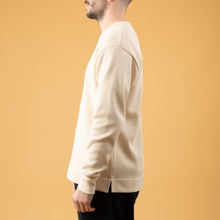 NITTO KNITWEAR Long Sleeve T-Shirt Vahé Natural images of loafers worn in profile