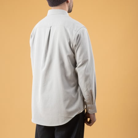 Image flâneurs porté de dos chemise FRIZMWORKS OG Oxford Oversized Shirt Grey