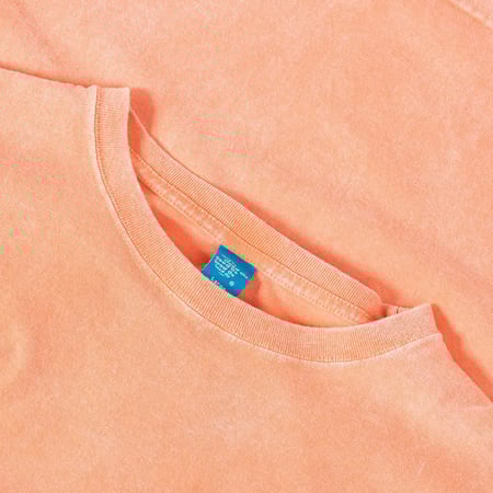 GOOD ON  LS Pocket Crew Tee Vintage Dye Peach image flâneurs col