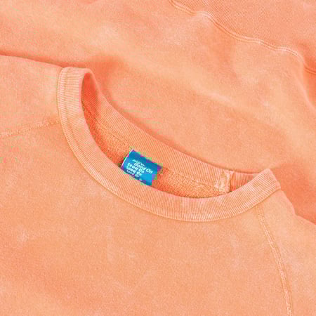 GOOD ON  Raglan Crew Sweat Vintage Dye peach images flâneurs col