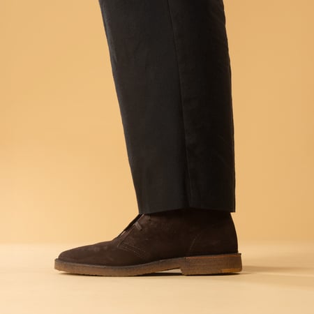Image flâneurs chaussures Astorflex Montflex testa di moro porté de profil
