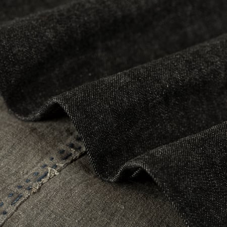 image détail toile flâneurs STUDIO D'ARTISAN 13oz Black Selvedge Denim