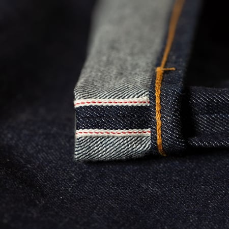 détail selvedge ID flâneurs STUDIO D'ARTISAN 13oz Selvedge Denim