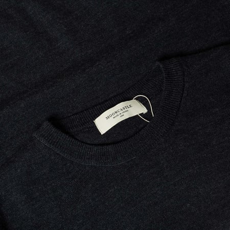 détail col flâneurs Wool Crewneck Dark Gray