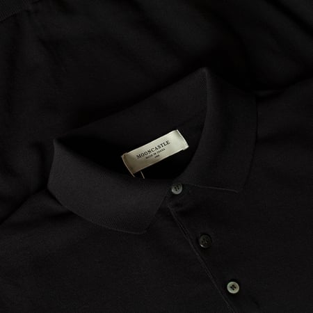détail col flâneurs MOONCASTLE Ice Cotton Long Poloneck Black