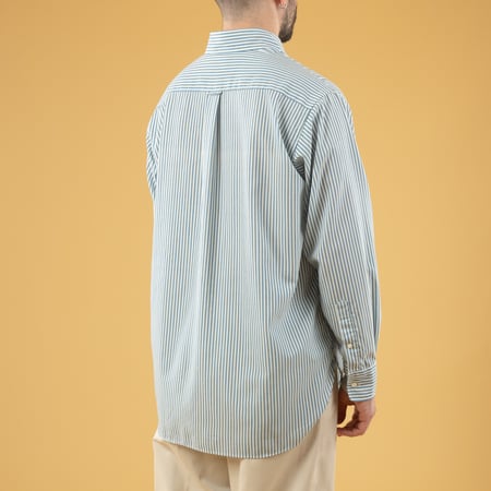 image flâneurs B.D Classic-Fit Wool Stripe Blue de dos