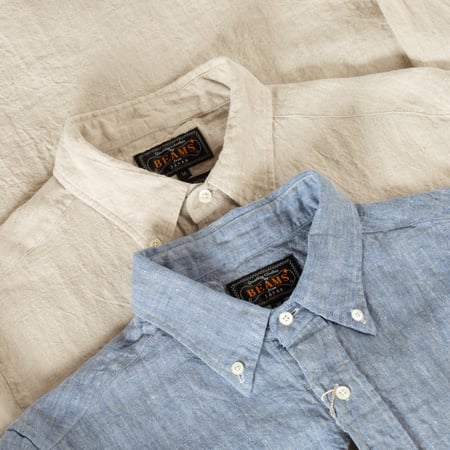 image flâneurs col chemises en linBEAMS PLUS B.D 1 40 Linen Chambray