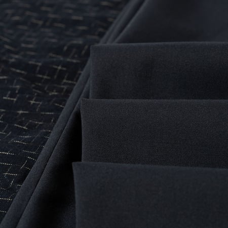 détail tissu  flâneurs BEAMS PLUS 2 Pleats Wool Tropical Dark Navy