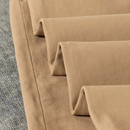 tissu flâneurs BEAMS PLUS 2 Pleats Trousers Long Twill Khaki