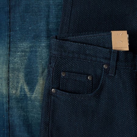 image flâneurs NAKED & FAMOUS Indigo Sashiko coin pocket