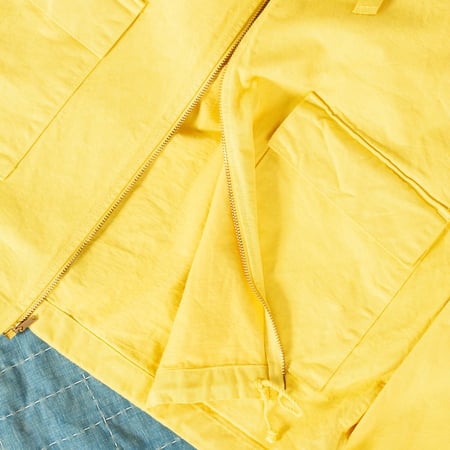 détail zip image flâneurs veste XX DEVELOPMENT SURE MFG Anoraks lemony