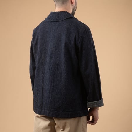 Image_Flâneurs_Lot. 2220 U.S Navy Shawl Collar Coverall Indigo_de-dos