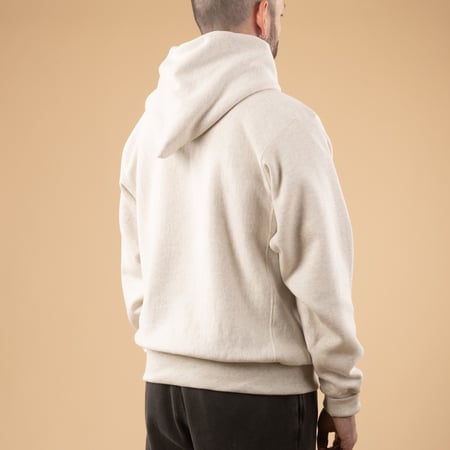 Image-FlâneursLot. 484 Plain Hooded Sweatshirt Oatmeal_de-dos