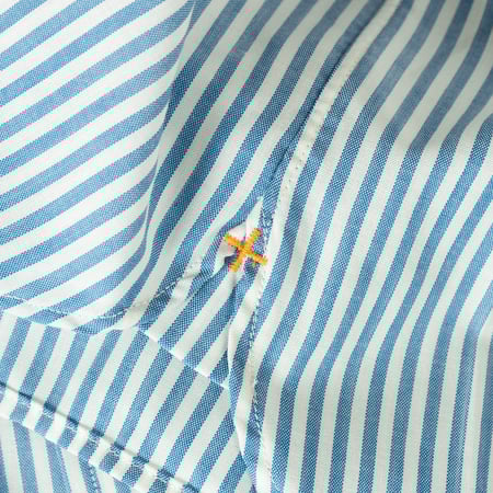 image flâneurs BEAMS PLUS B.D Classic-Fit Wool Stripe Blue détail +