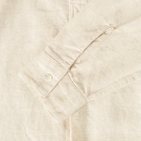 image flâneurs BEAMS PLUS_ Band Collar Pullover Herringbone natural manche