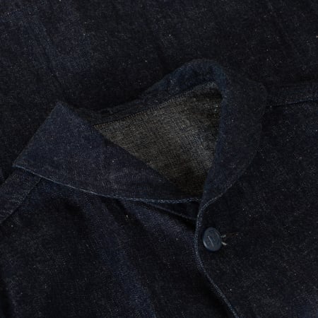 image flâneurs_col veste denim militaire WAREHOUSE & CO.