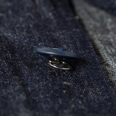 image flâneurs_bouton veste denim militaire WAREHOUSE & CO. Lot. 2220 U.S Navy Shawl Collar Coverall Indigo