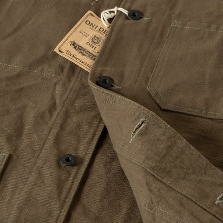 03100-HOX Heavy Oxford Coverall Jacket Olive