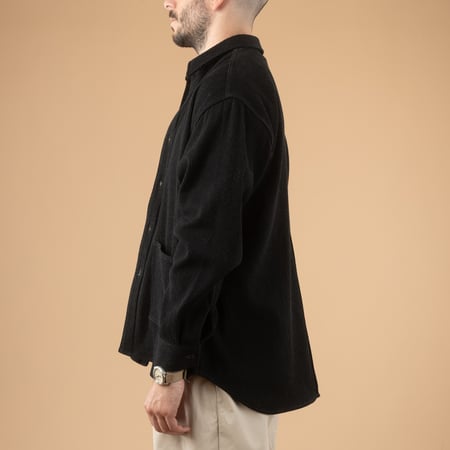 image flâneurs porté veste JAPAN BLUE JEANS Sashiko Big Shirt Jacket Black-2