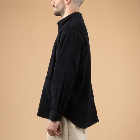 image flâneurs porté veste JAPAN BLUE JEANS Sashiko Big Shirt Jacket Indigo-2