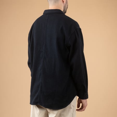 image flâneurs porté veste JAPAN BLUE JEANS Sashiko Big Shirt Jacket Indigo-3
