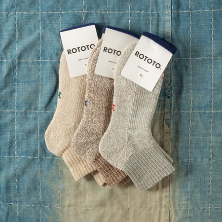 image flâneurs chaussettes ROTOTO  HempOrganic Cotton Pile Ankle Socks all