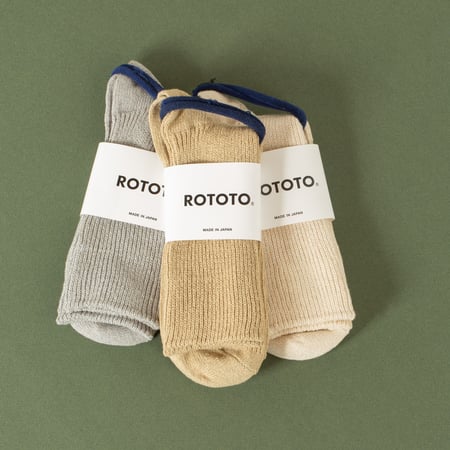 image flâneurs chaussettes ROTOTO WashiRecycled Cotton Rib Crew Socks all
