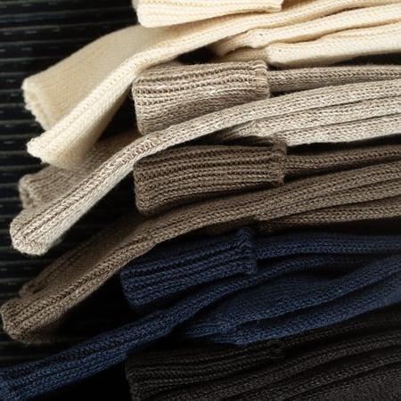 image flâneurs chaussettes ROTOTO Linen Cotton Rib Crew Socks_all detail