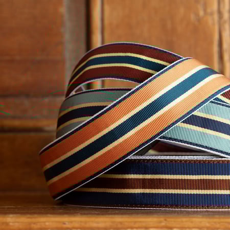 Orange Grosgrain Tape Double Ring Belt