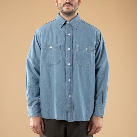 Work On Chambray Shirt Blue