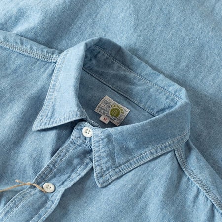 Work On Chambray Shirt Blue