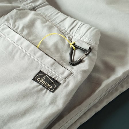 image détail flâneurs GOHEMP Hemp Utility Basic Pants Ice Grey