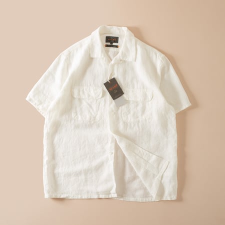 Open Collar 1/40 Linen White