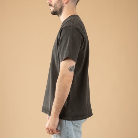 Image-Flaneurs_GOOD ON / S/S Heavy Crew Tee P-Black-de-profil