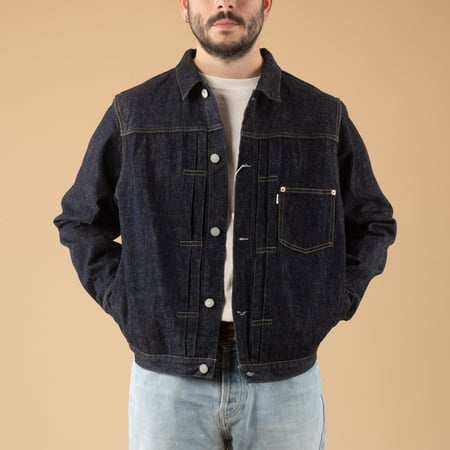 Image-Flâneurs_OMOTO DENIM / 3115 13.5oz Type I Denim Jacket_de-face