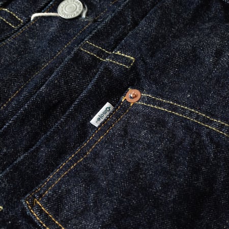 image flâneurs image flâneurs détail tag OMOTO DENIM 3220 12oz Type II Cube Sashiko Denim Jacket (9)