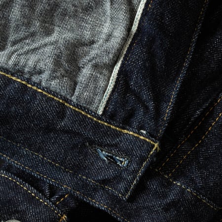 image flâneurs image flâneurs selvedge ID OMOTO DENIM 3220 12oz Type II Cube Sashiko Denim Jacket (10)