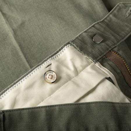 Image-Flâneurs_BARNSTORMER / 1510P Press Work Pants Olive_détail-bouton-intérieur