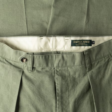 Image-Flâneurs_BARNSTORMER / 1510P Press Work Pants Olive_détail-ceinture