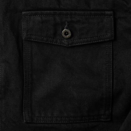 image flâneurs porté 13oz Denim CPO Shirt Jacket Black_détail-poche